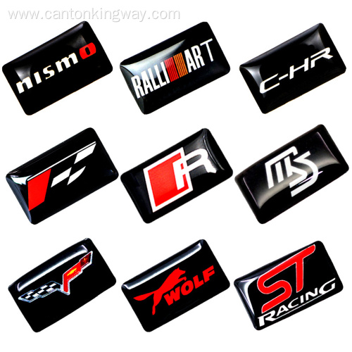 Custom Car Logo Epoxy Sticker Dome Resin Sticker